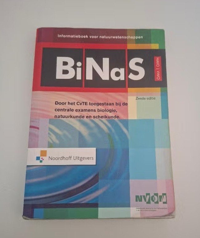 BiNaS 6e editie ISBN: 978-90-01-81749-7, Noordhoff, Zo goed als nieuw, Beta, HBO