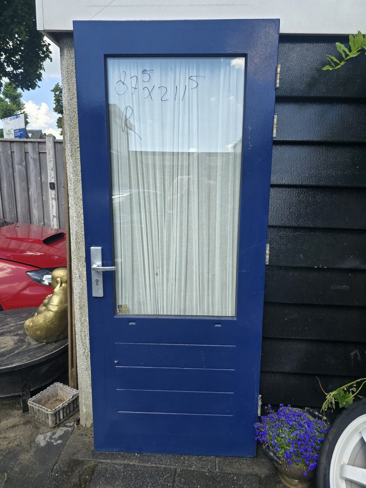 Achterdeur 88x211, Ophalen, Zo goed als nieuw, 3 ramen of meer