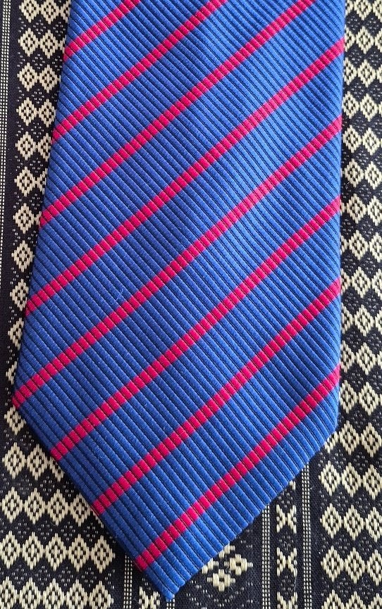Bugano stropdas - Blauw met rode strepen, Bugano, Blauw, Nieuw, Ophalen of Verzenden