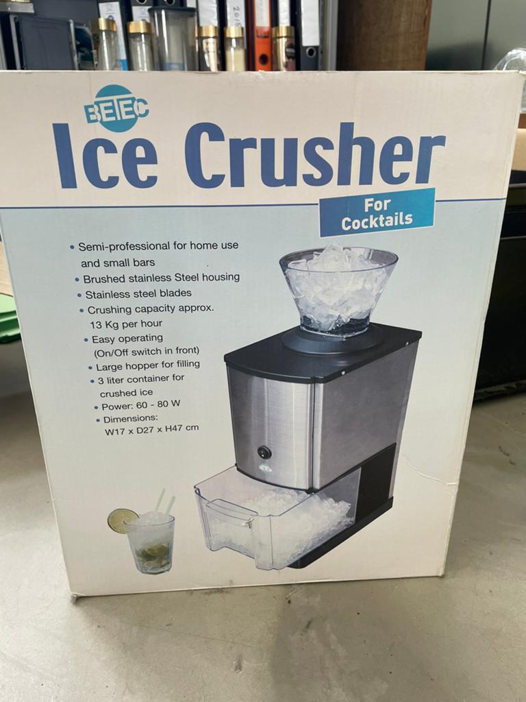 Betec ice crusher, nieuw in doos., Minder dan 75 liter, Ophalen of Verzenden, Nieuw, Minder dan 85 cm