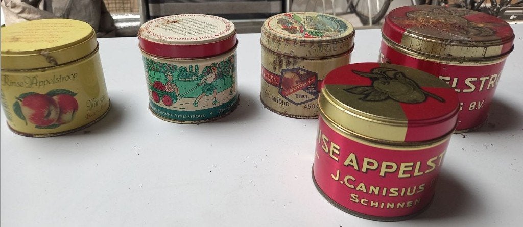 Rinse appelstroop blikjes, Ophalen of Verzenden, Gebruikt, Overige, Overige merken