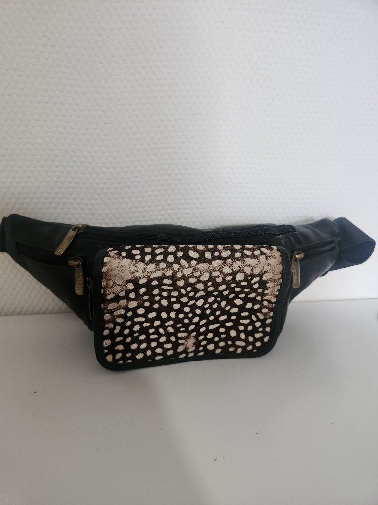 Bear design - zwarte heuptas met dierenprint, Ophalen of Verzenden, Gebruikt, Zwart, Overige typen