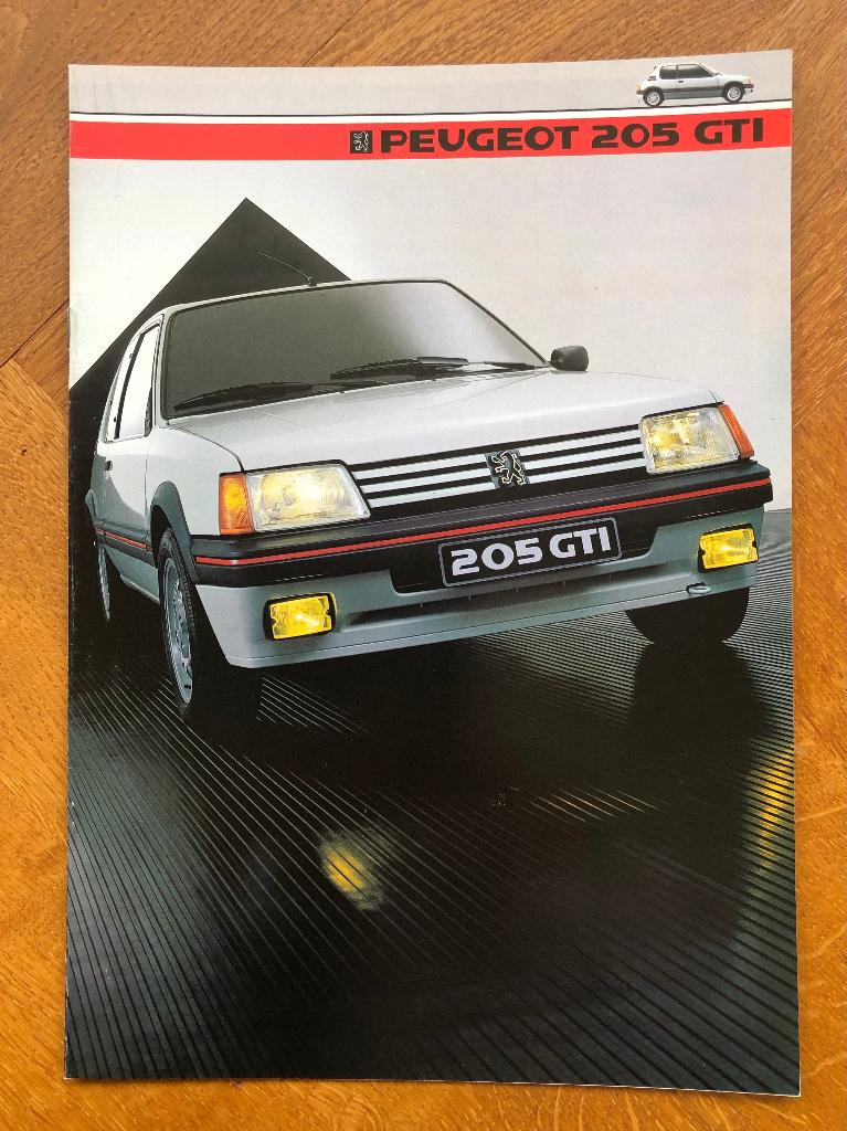 Peugeot 205 GTI Duitse folder 1984, Verzenden, Nieuw, Peugeot, Peugeot
