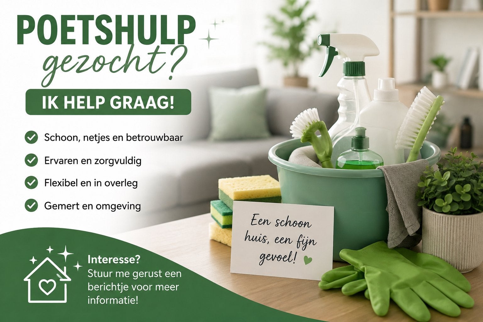 Schoonmaak adressen gezocht, Vacatures, Vacatures | Schoonmaak en Facilitaire diensten, Vanaf 10 jaar
