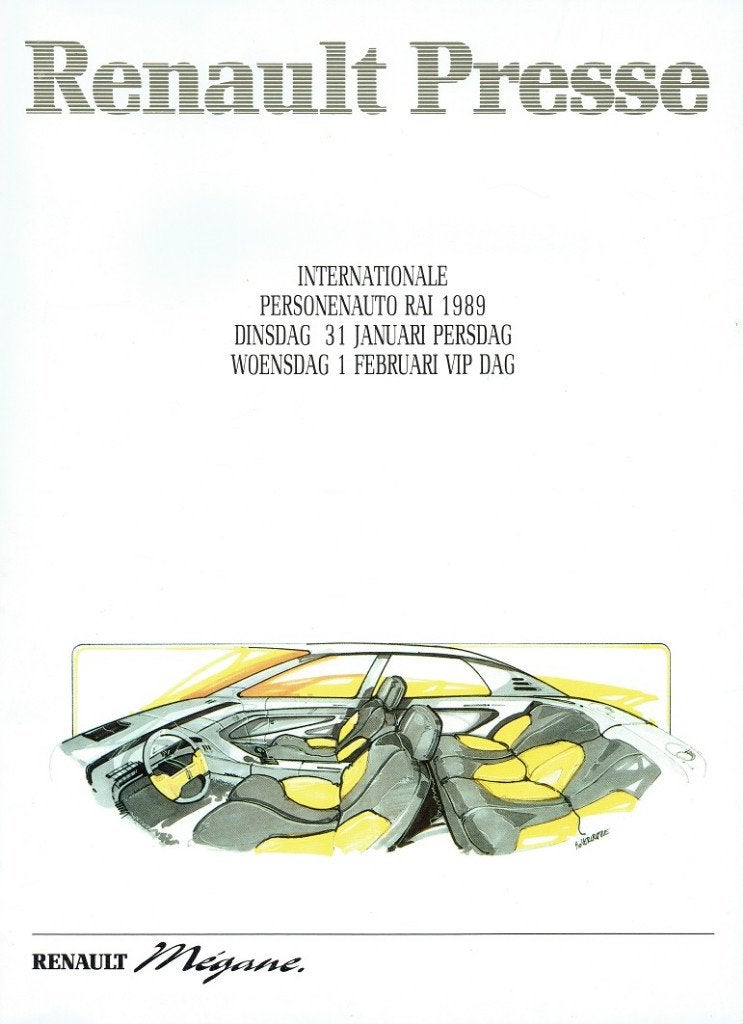 Persmap Renault modellen (Personenauto RAI - 1989), Boeken, Verzenden, Gelezen, Renault