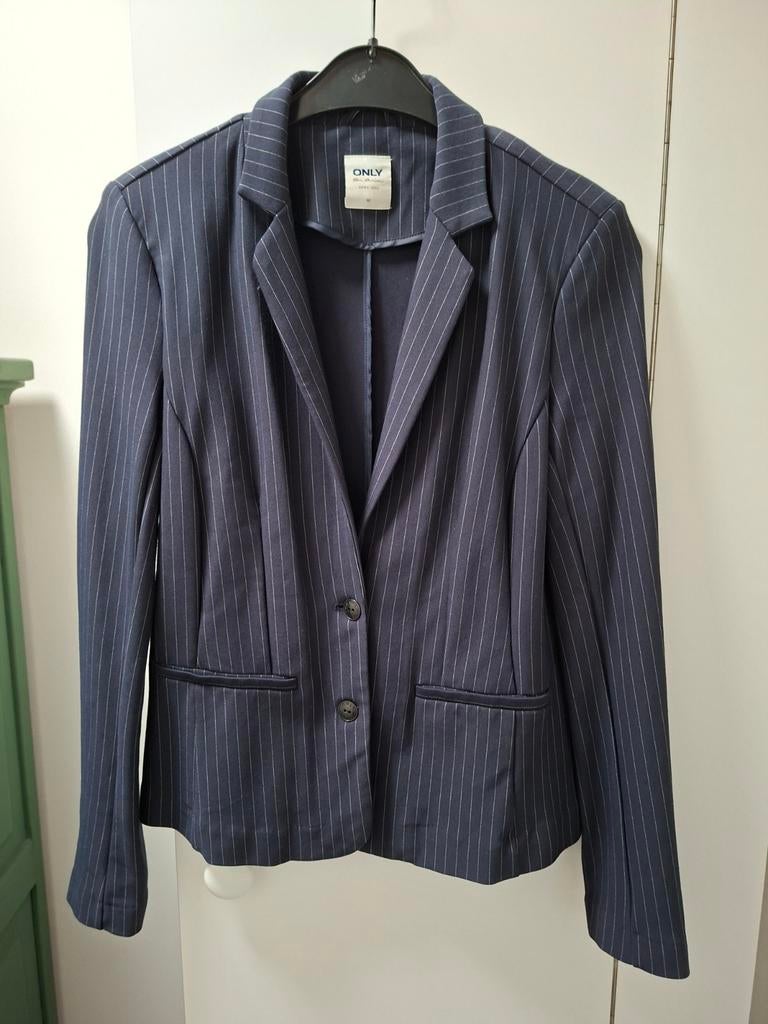 Only blauw krijtstreep blazer, Only, Blauw, Ophalen of Verzenden, Jasje