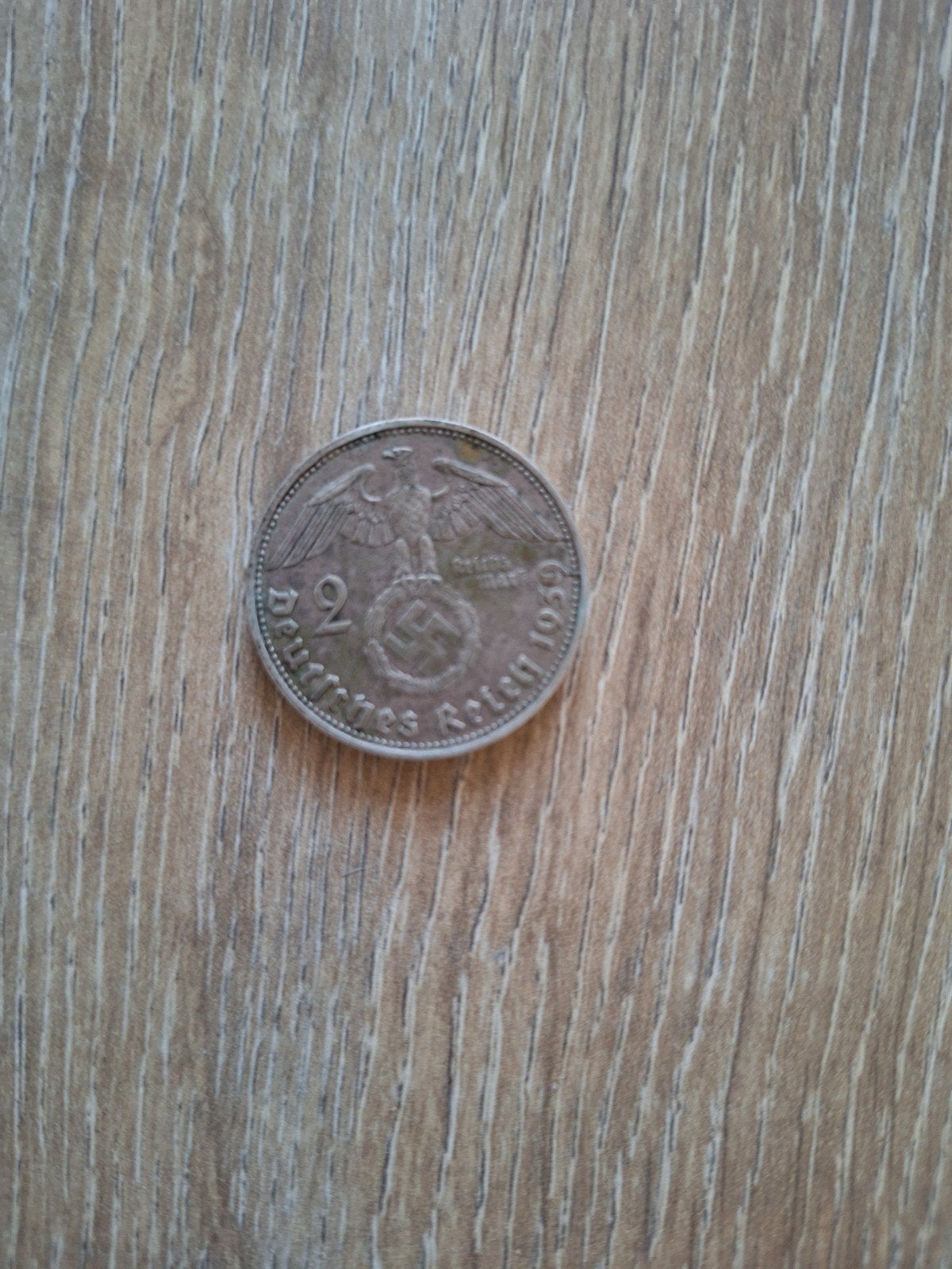 Zeldzame 2 Reichsmark munt 1939 - Duitsland, Ophalen of Verzenden, Duitsland, Losse munt