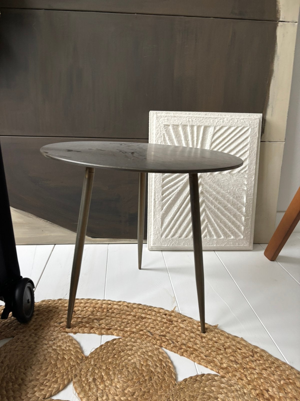 Bijzettafel messing Karwei, 45 tot 60 cm, Minder dan 55 cm, Metaal of Aluminium, Rond