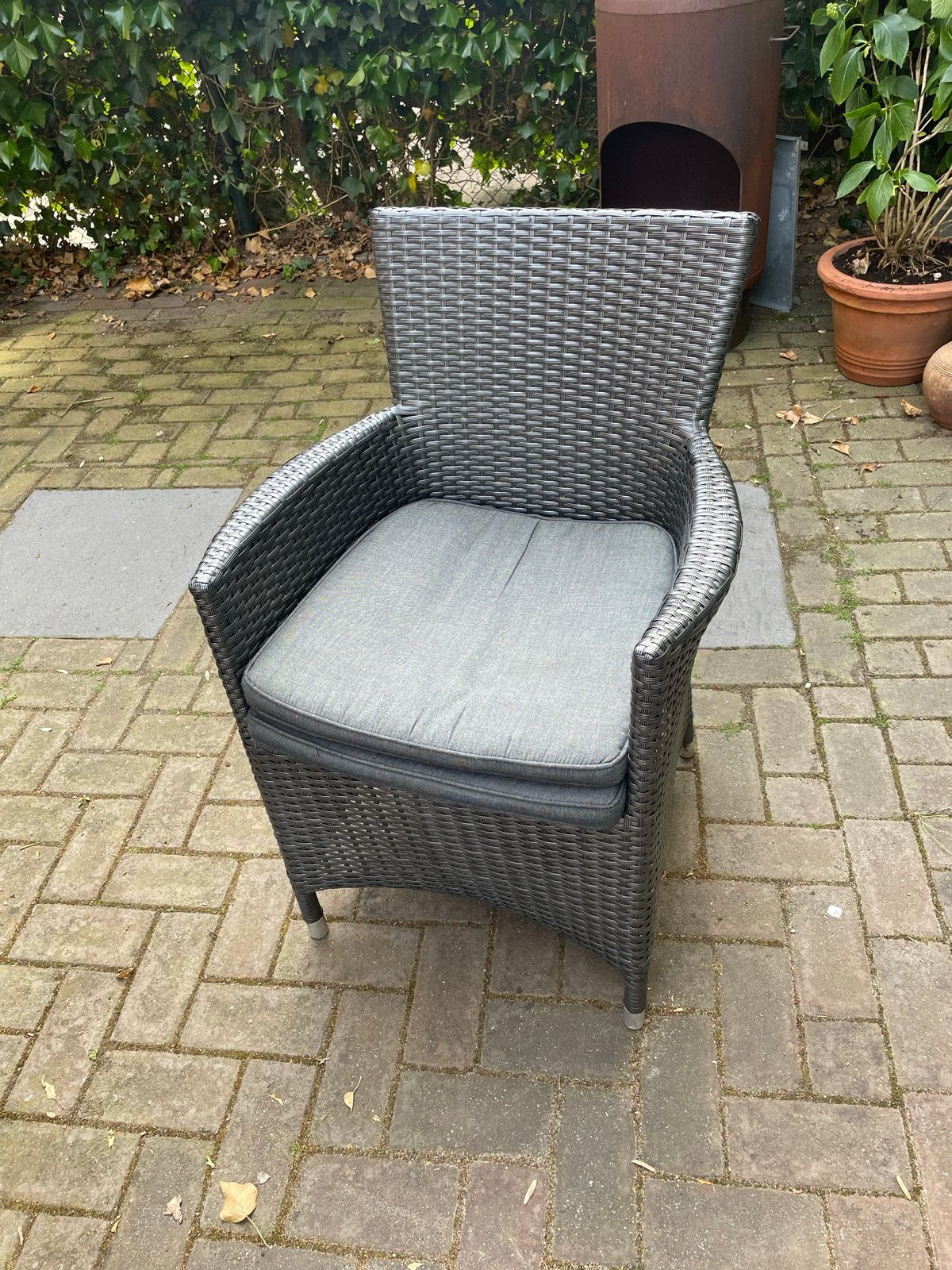 Bois Le Duc Wicker Tuinstoel met Kussen 6 stuks, Ophalen, Gebruikt, Wicker