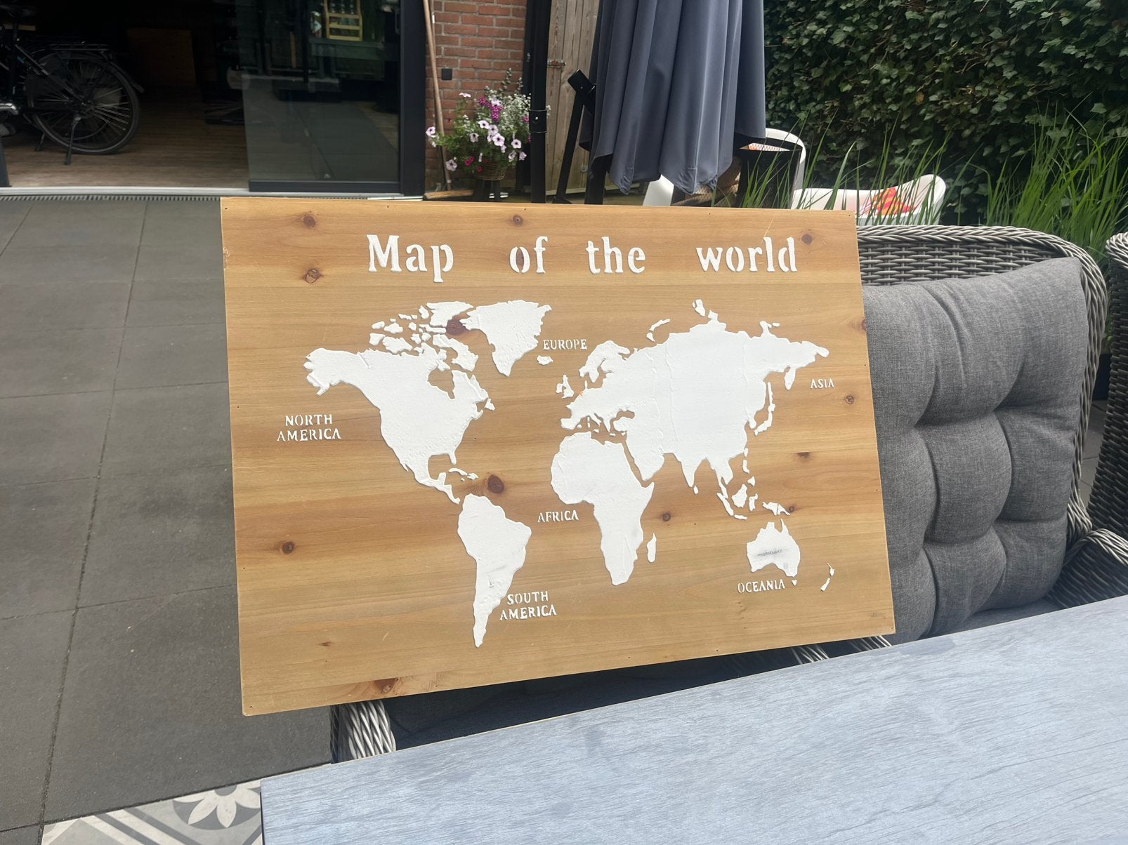 Wandbord Map of the World, Huis en Inrichting, Ophalen, Zo goed als nieuw