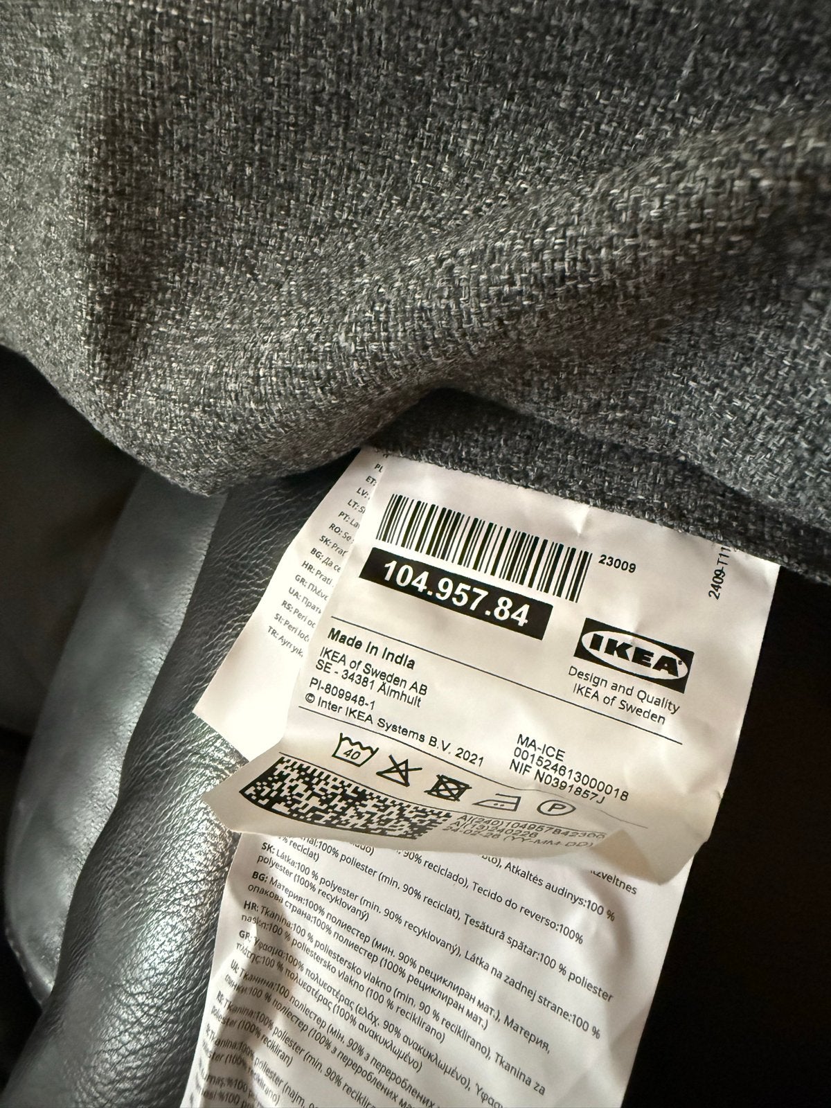 IKEA VIMLE Hoes 2-zitsbank, Gunnared middengrijs, 150 tot 200 cm, Tweepersoons, 75 tot 100 cm, Ophalen of Verzenden