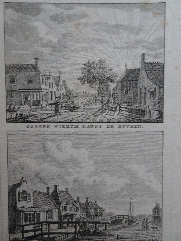 Gravures Oosterwierum Friesland, Bendorp 1792, Ophalen of Verzenden, Origineel