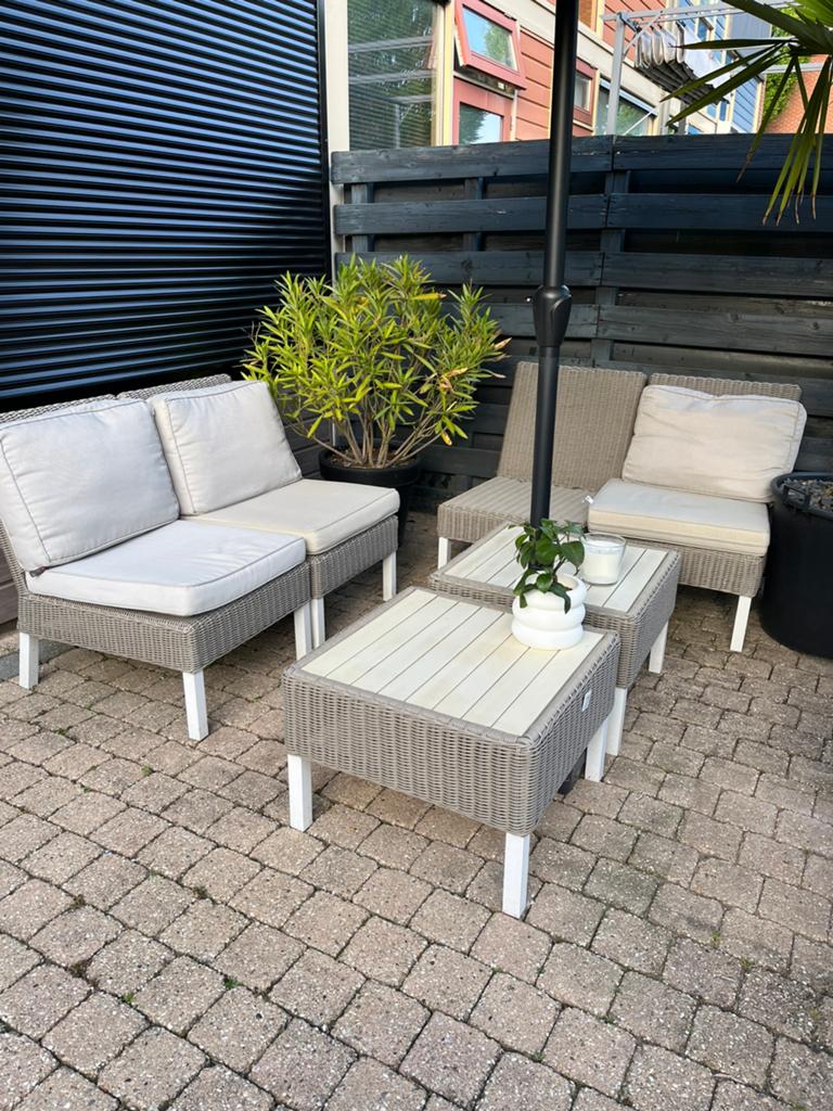 Loungeset beach 7, Tuin en Terras, Tuinsets en Loungesets, Ophalen, 4 zitplaatsen, Kunststof, Gebruikt