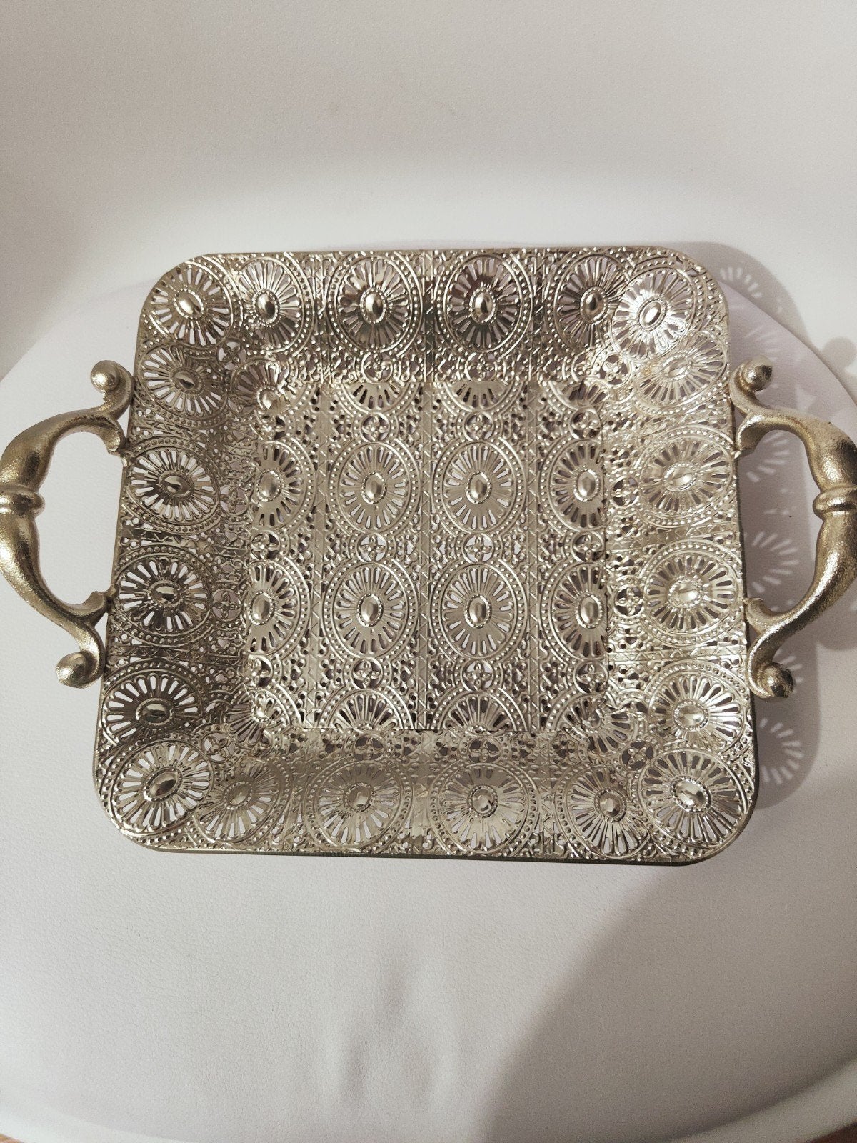Kleine dienblad zilverkleurig, Ophalen of Verzenden