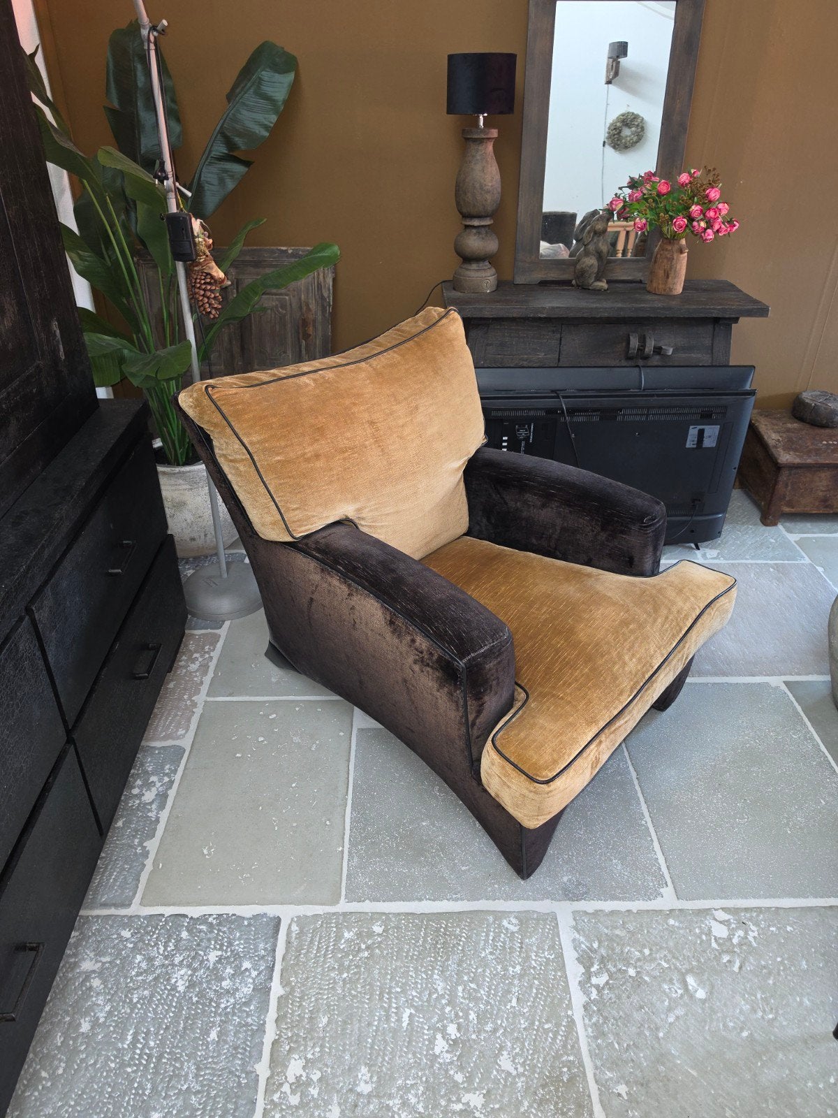 schitterende Bart van Bekhoven fauteuil, Huis en Inrichting, Fauteuils, Ophalen, Zo goed als nieuw, Stof, 50 tot 75 cm