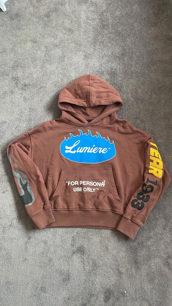 Lumi3re custom hoodie, Ophalen of Verzenden, Zo goed als nieuw, Maat 46 (S) of kleiner, Bruin
