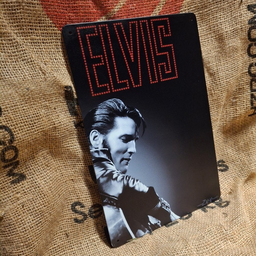 Elvis Presley - Metalen wandbord, Metaal, 30 cm, 20 cm, Meerkleurig