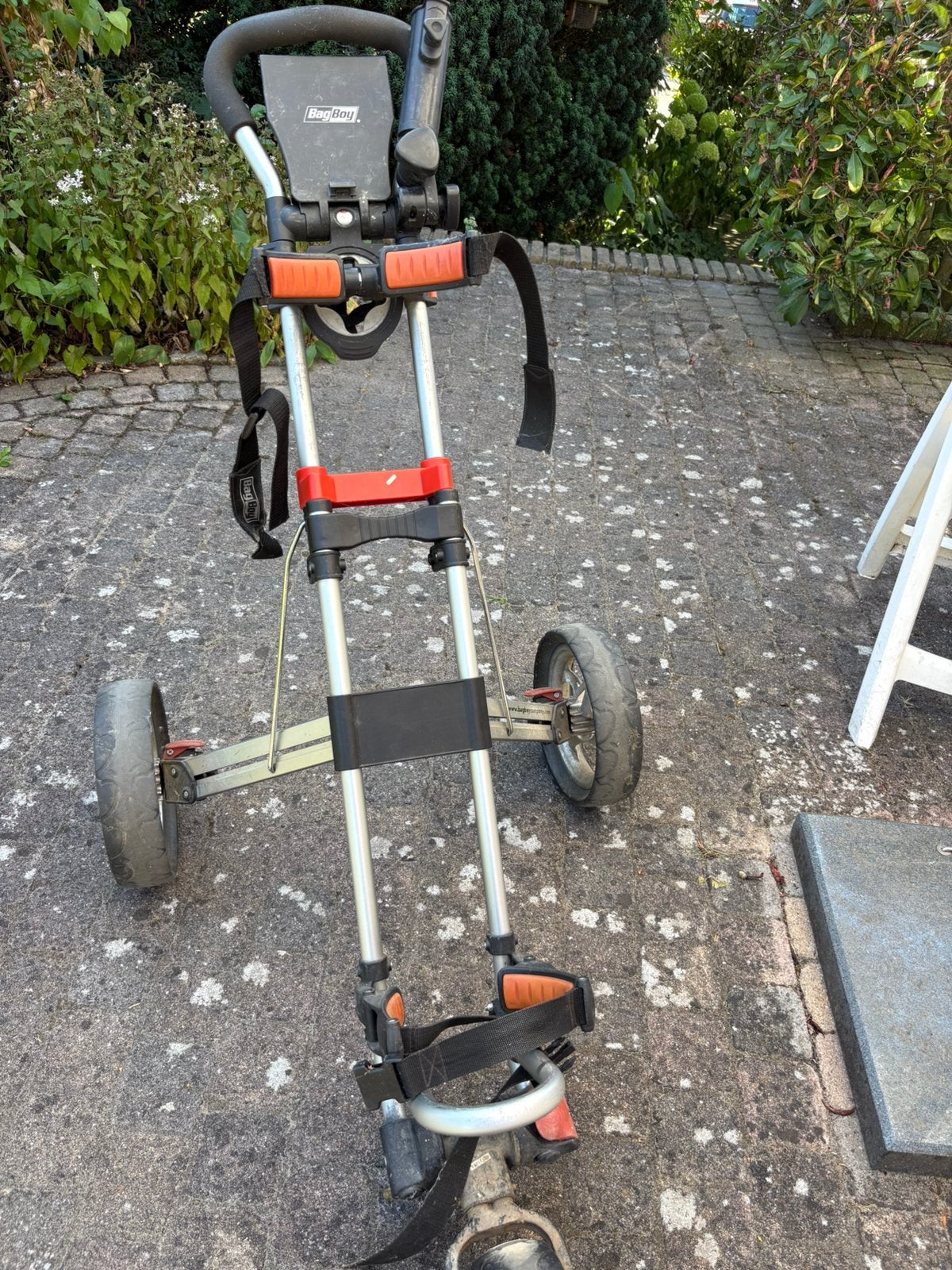 Golftrolley, driewieler, Ophalen, Gebruikt, Golfkar