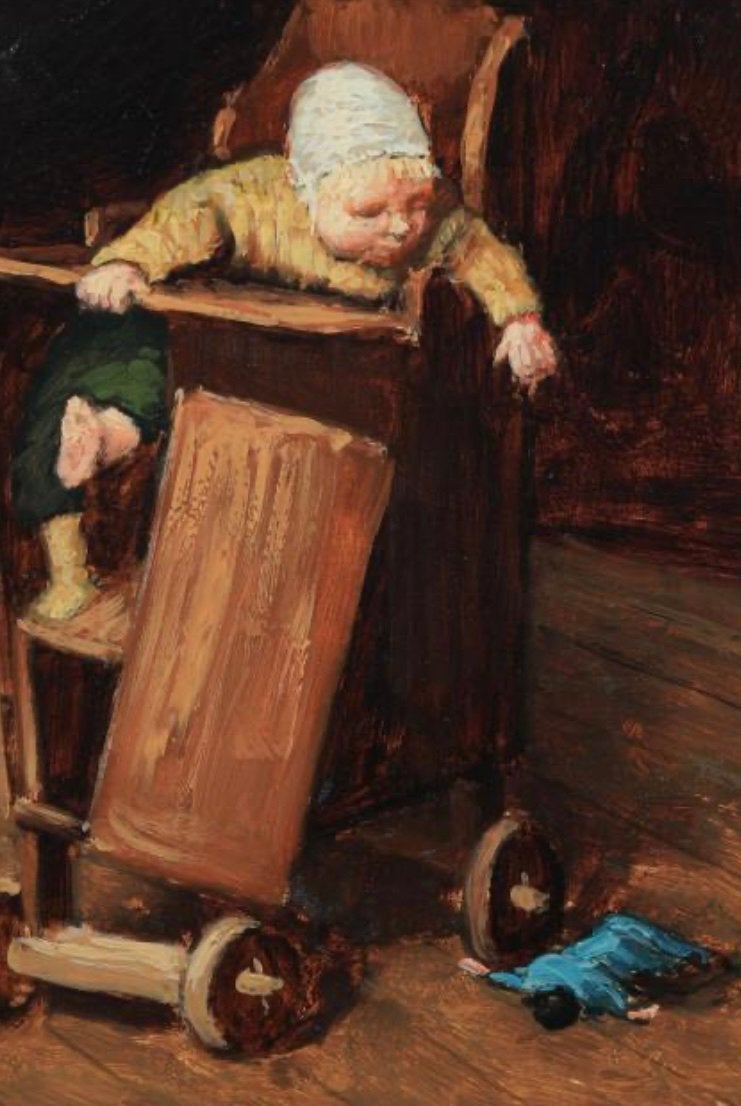 Kindje in kakstoel Jurrien  Marinus Beek Arnhen 1879-1965, Verzenden