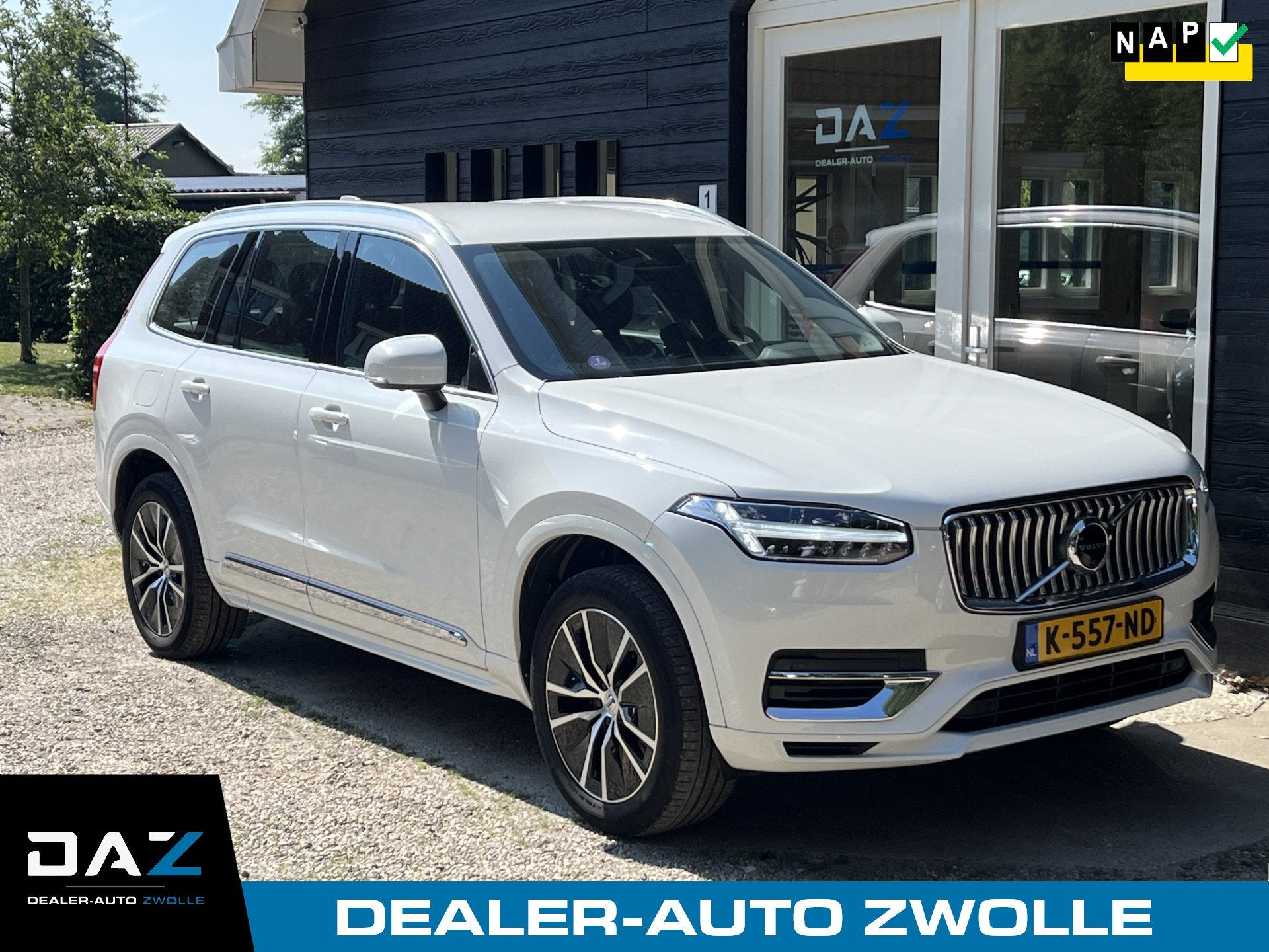 Volvo XC90 2.0 T8 Recharge AWD Business Pro 7P/Aut/Ecc/Leer/, Gebruikt, 4 cilinders, 7 stoelen, Wit
