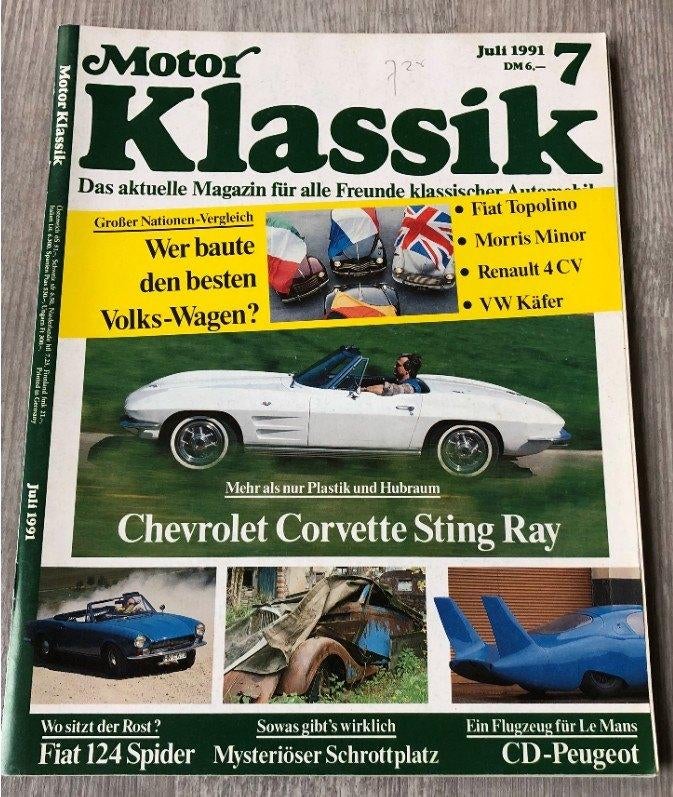 Motor Klassik: Fiat 124 Sport Spider, Corvette C2, Brilkever, Ophalen of Verzenden, Gelezen, Algemeen
