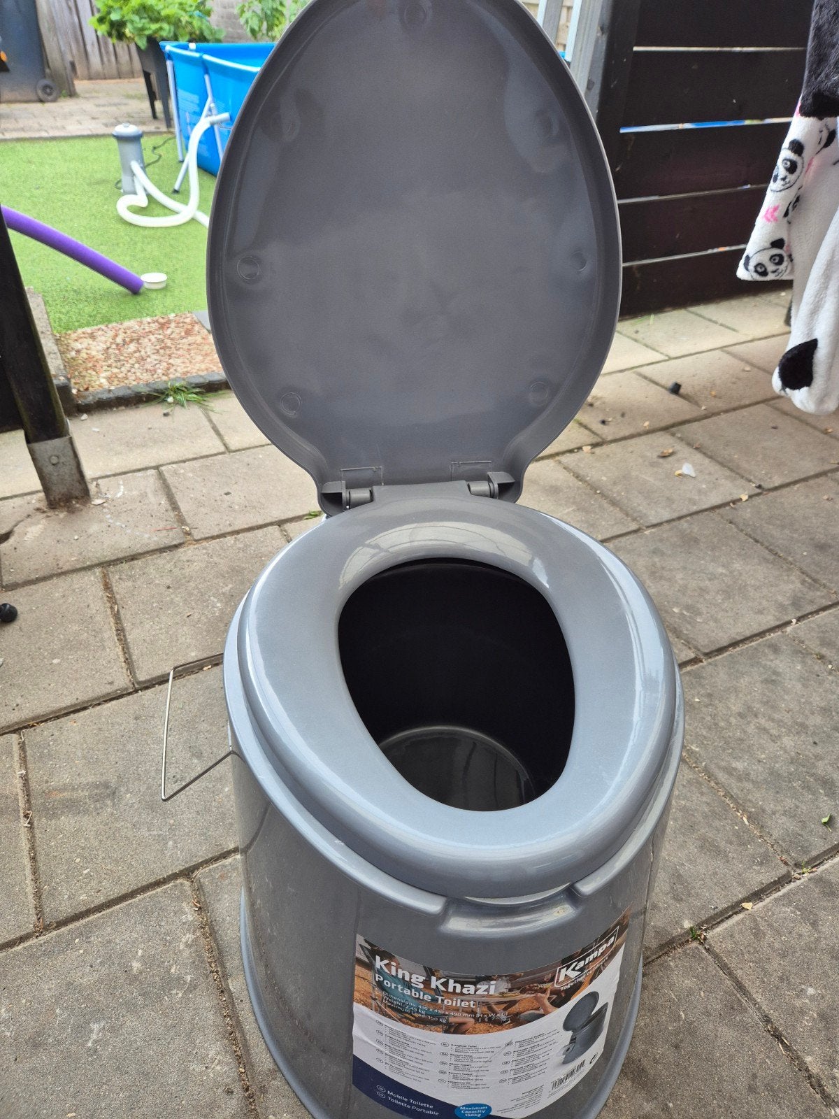 Kampa King Khazi Draagbaar Camping Toilet - Grijs, Ophalen of Verzenden