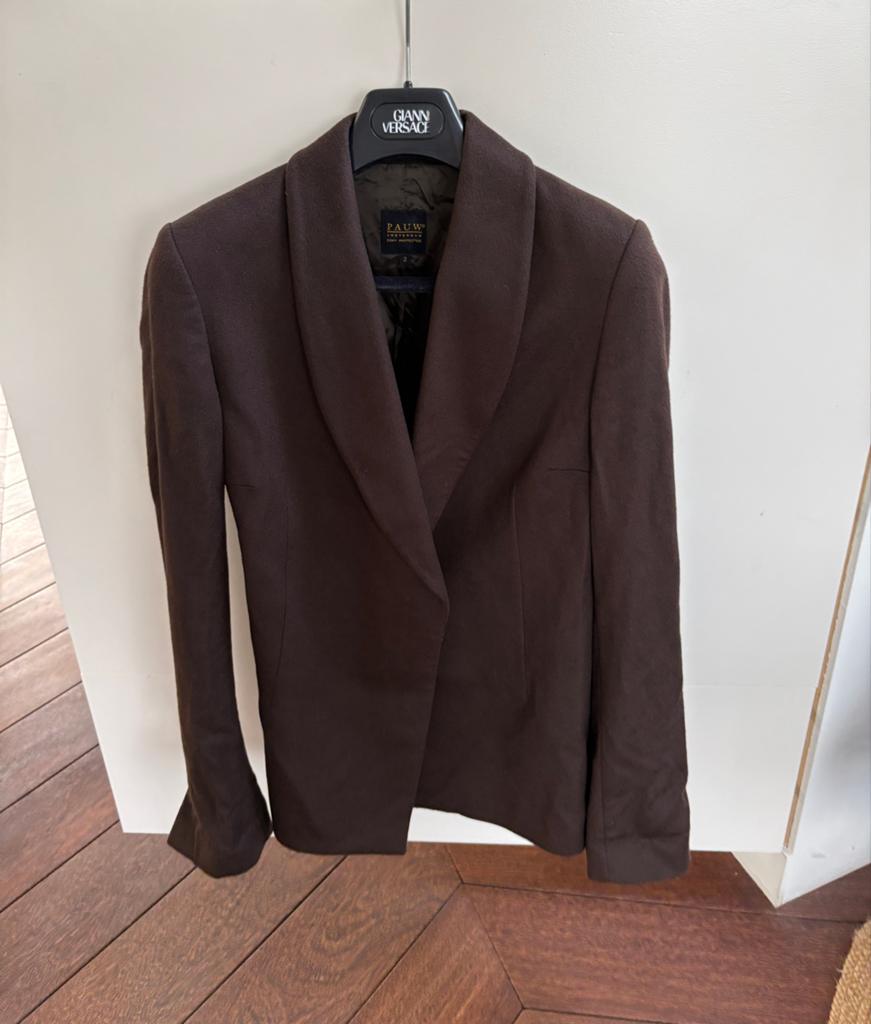 Pauw Amsterdam 100% Cashmere Blazer Jas Maat S Bruin, Kleding | Dames, Bruin, Ophalen of Verzenden, Zo goed als nieuw, Jasje