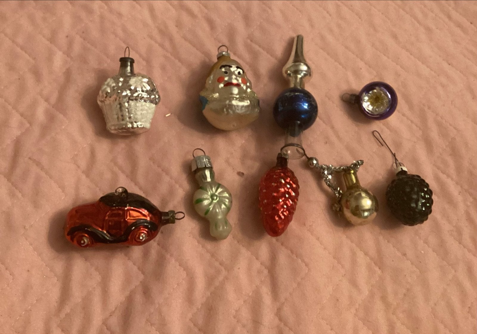 Oude kerstboomornamenten, Ophalen of Verzenden, Gebruikt