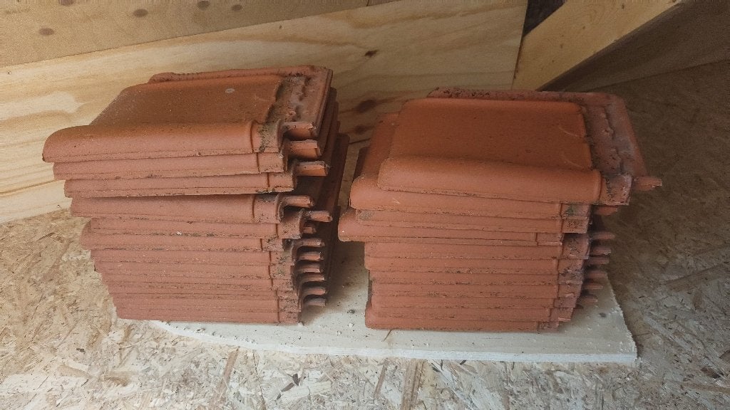 Dakpannen Tuile du Nord, Doe-het-zelf en Verbouw, Ophalen, Gebruikt, Steen of Klei, Minder dan 5 m²