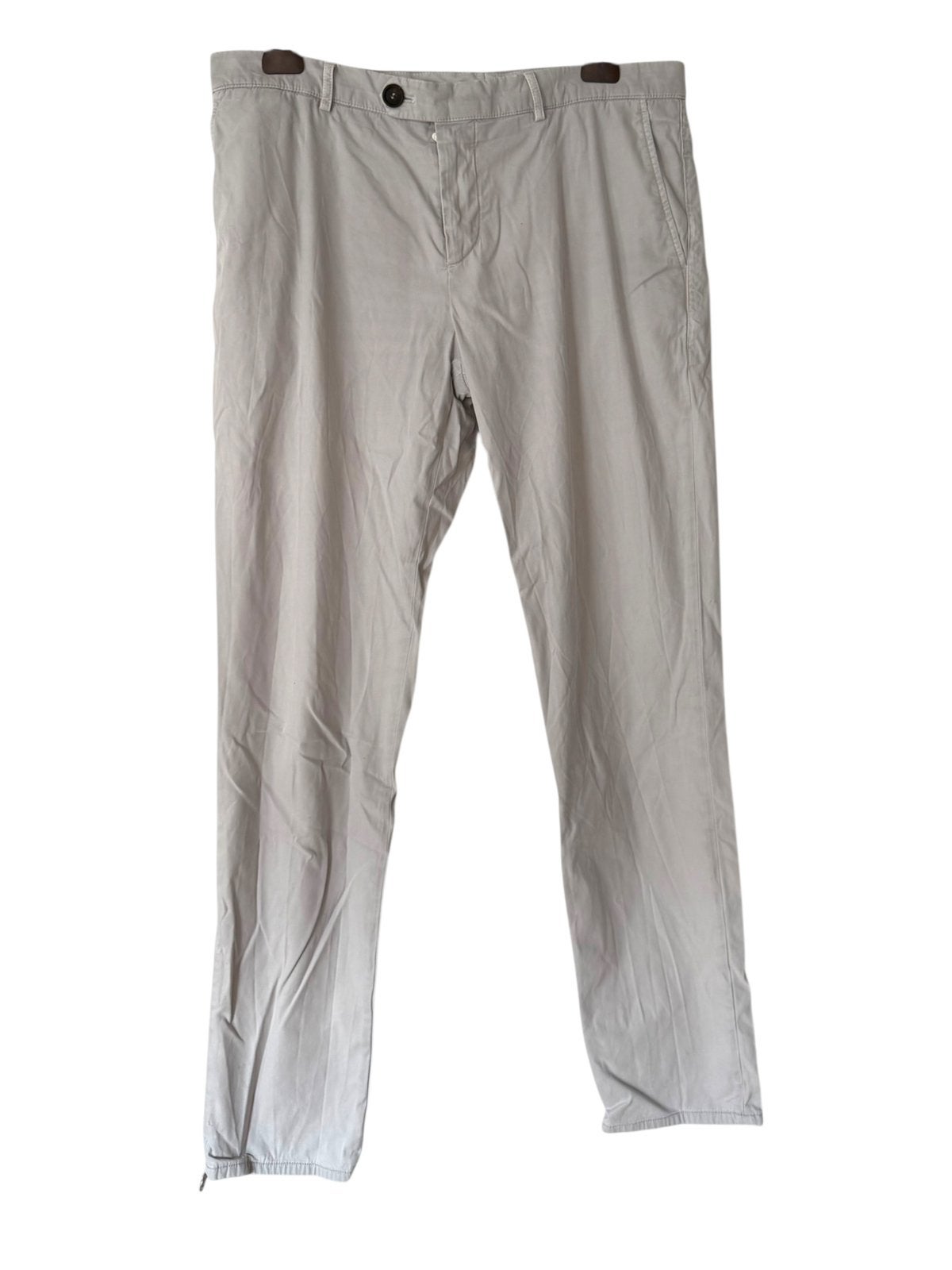 Brunello Cucinelli Slim Fit Chino – Maat 52 – Beige, Ophalen of Verzenden, Zo goed als nieuw, Maat 52/54 (L), Beige