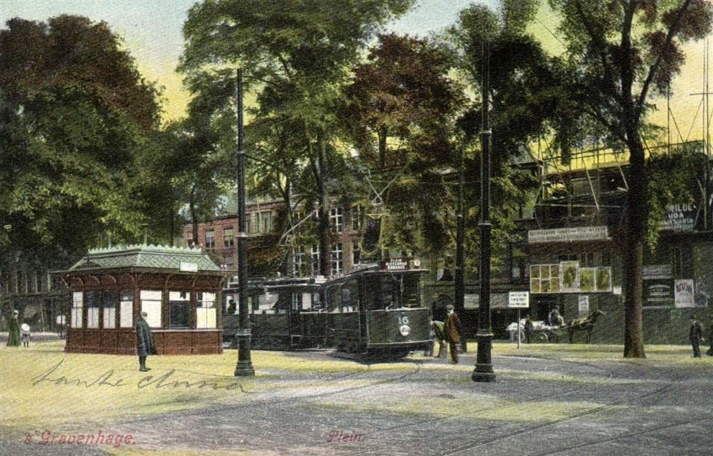 s Gravenhage. - Plein. - tram volk - 1906 gelopen, Verzenden, Voor 1920, Gelopen, Zuid-Holland