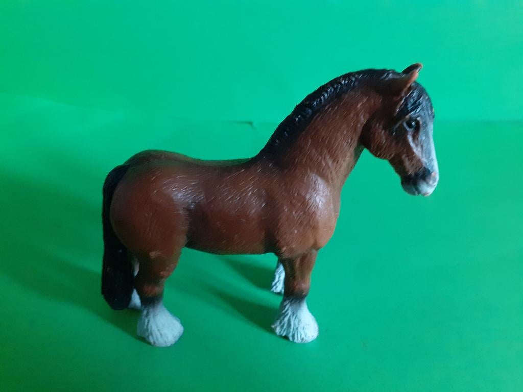 Shire hengst, dierfiguur Bullyland, Ophalen of Verzenden, Gebruikt, Paard, Beeldje of Figuurtje