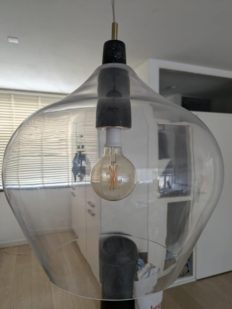 Hanglamp, Huis en Inrichting, Lampen | Hanglampen, Ophalen, Gebruikt, Glas, Modern