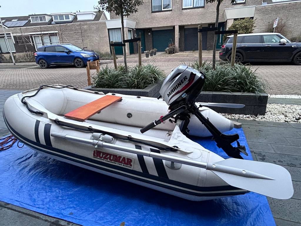 Rubberboot set: Suzumar | 2.5 pk 4 takt of Electro-motor of, Watersport en Boten, Ophalen, Zo goed als nieuw, Benzine, Minder dan 70 pk
