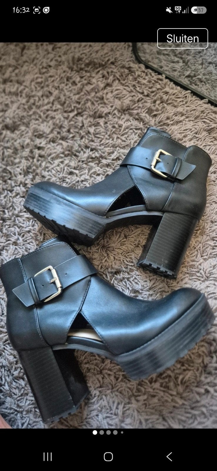 Pumps rits zwart blokhak, Pumps, Zwart, Ophalen of Verzenden, Zo goed als nieuw