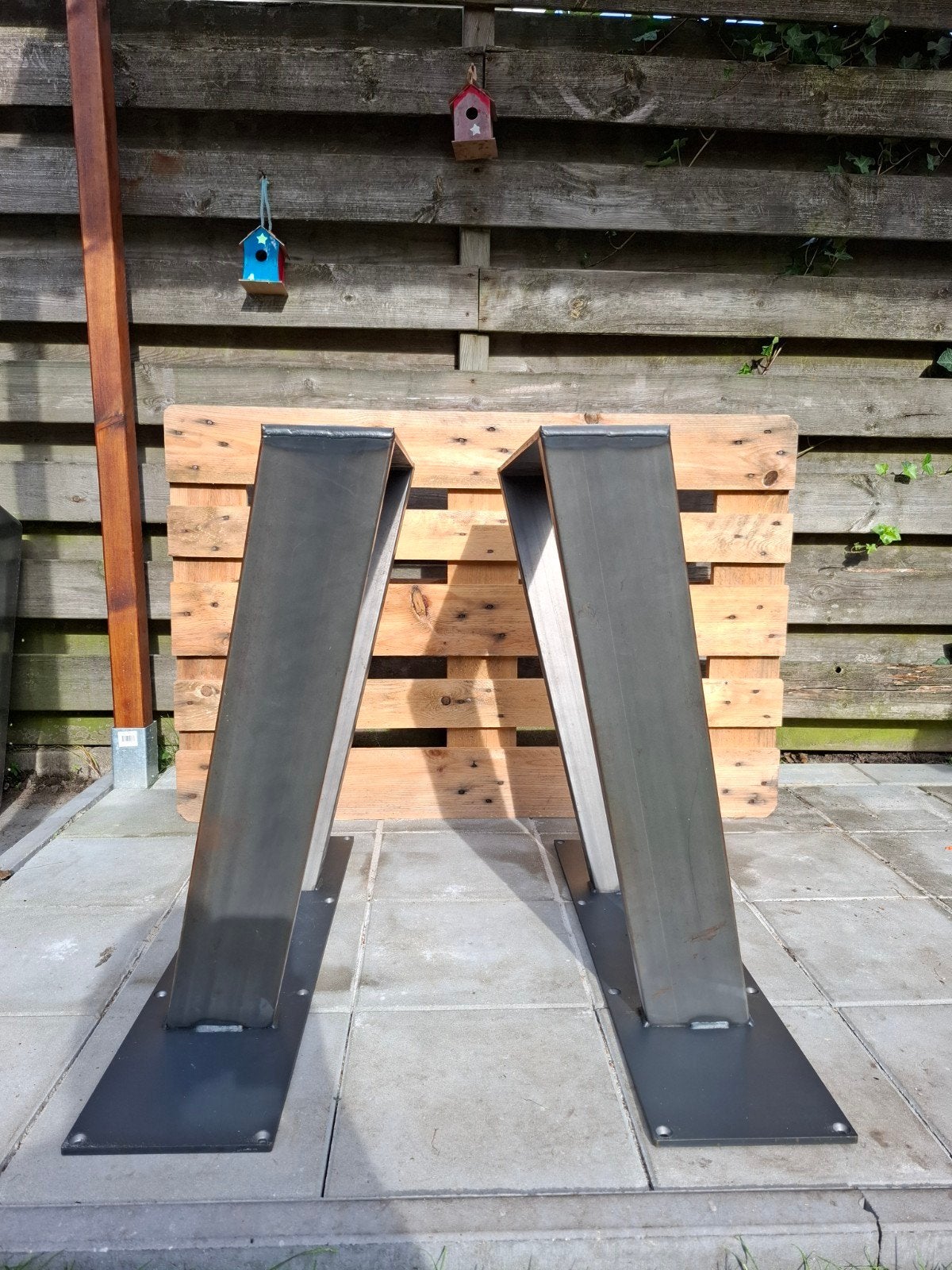 Metalen tafelpoten (80x20x68,5 cm) - Tafelblad optioneel, Ophalen, Tafelpoot, Gebruikt, 50 tot 100 cm