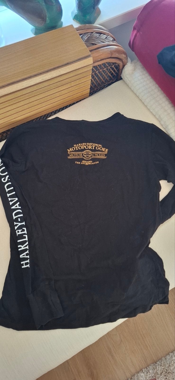 Harley-Davidson Longsleeve Shirt Zwart Maat S, Zwart, Ophalen of Verzenden, Lange mouw, Maat 36 (S)