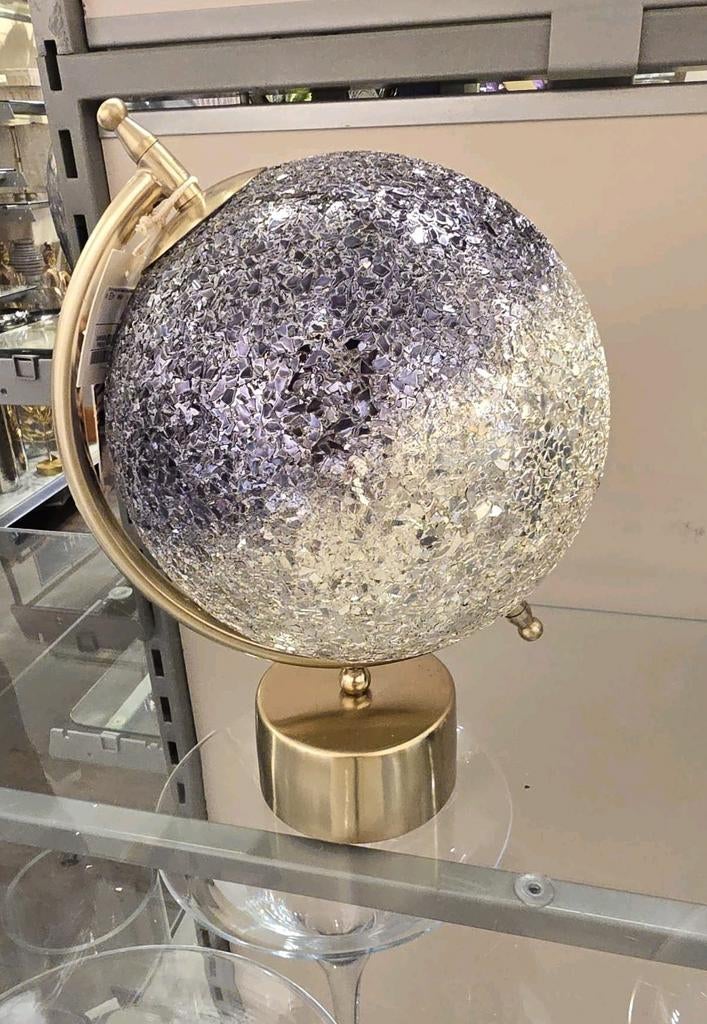 Bijzonder mooie wereldbol van stras glasstukjes, Huis en Inrichting, Woonaccessoires | Wereldbollen, Ophalen of Verzenden