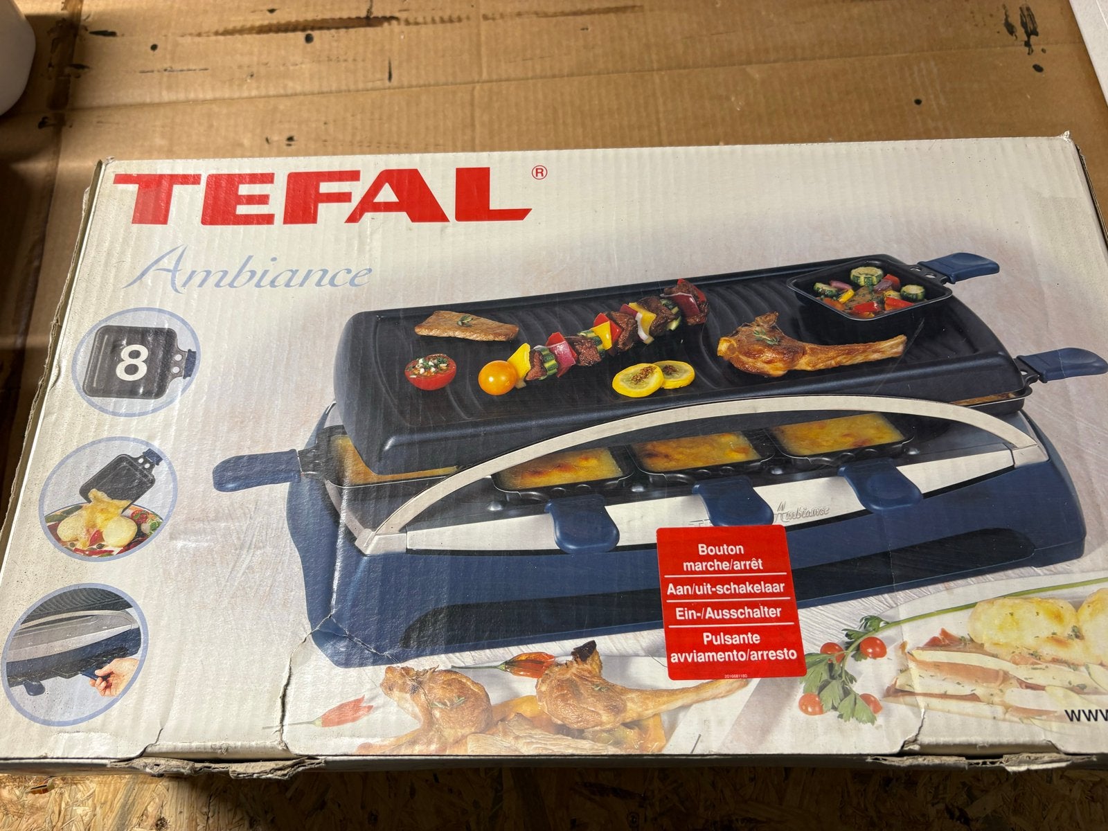 Tefal Ambiance Raclette Grill - 8 personen, Ophalen, Gebruikt, 8 personen of meer