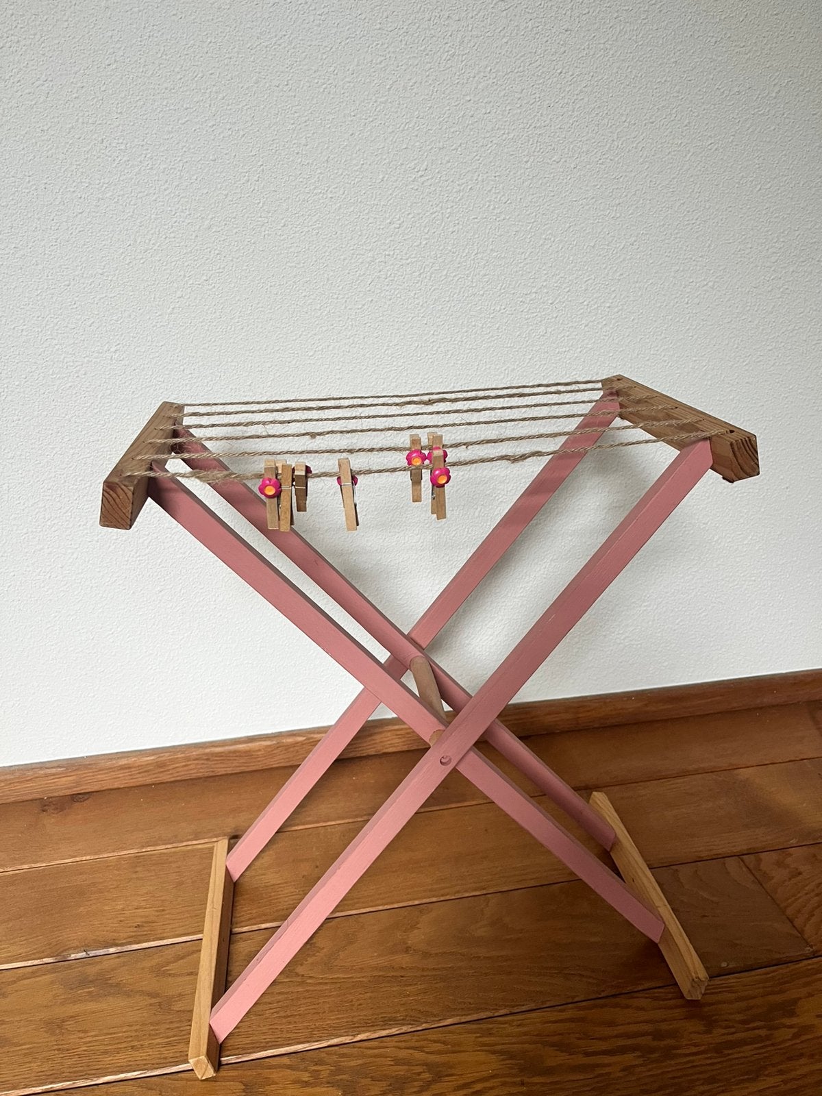Wasrekje met bloem wasknijpers, poppenmoeder, Ophalen, Zo goed als nieuw, Meisje