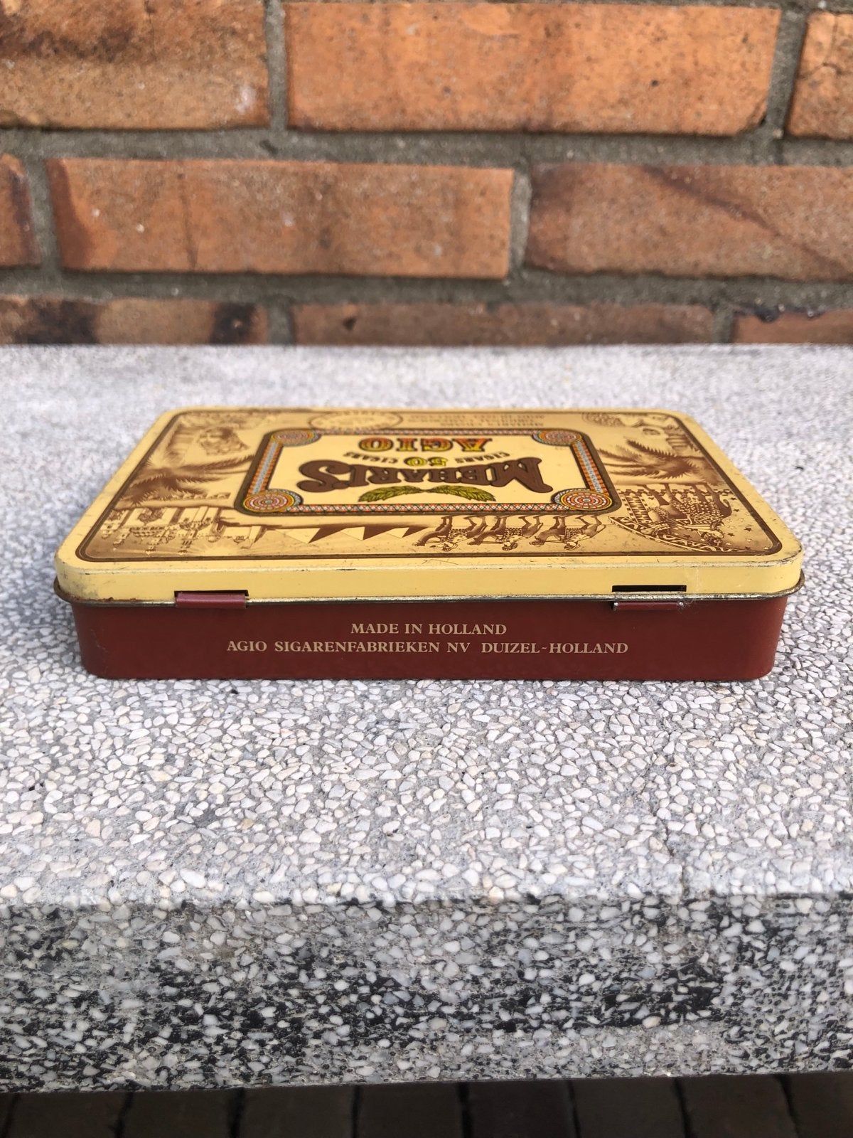 Vintage Agio Mehari's sigarenblik - Made in Holland, Ophalen of Verzenden, Gebruikt, Overige, Overige merken