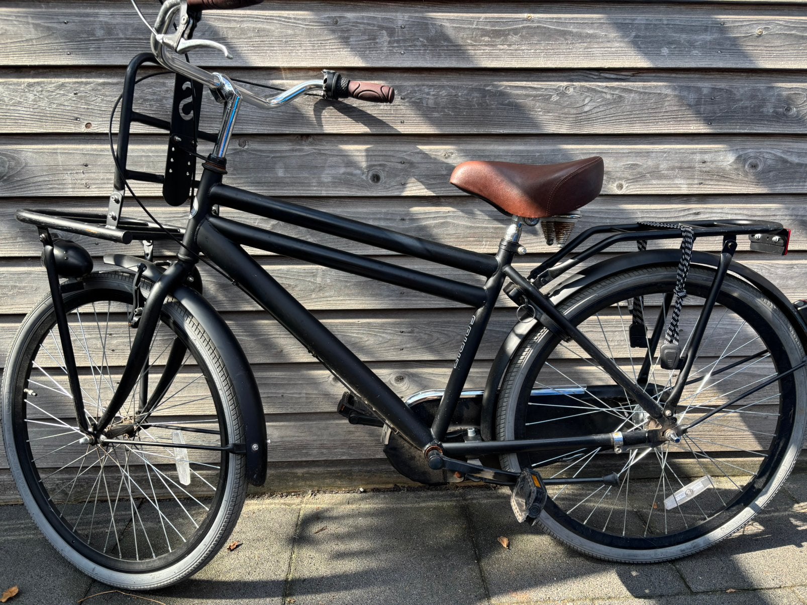 Spirit Cargo N3 Jongensfiets Mat-Zwart 26 inch, Terugtraprem, Gebruikt, Versnellingen, Ophalen
