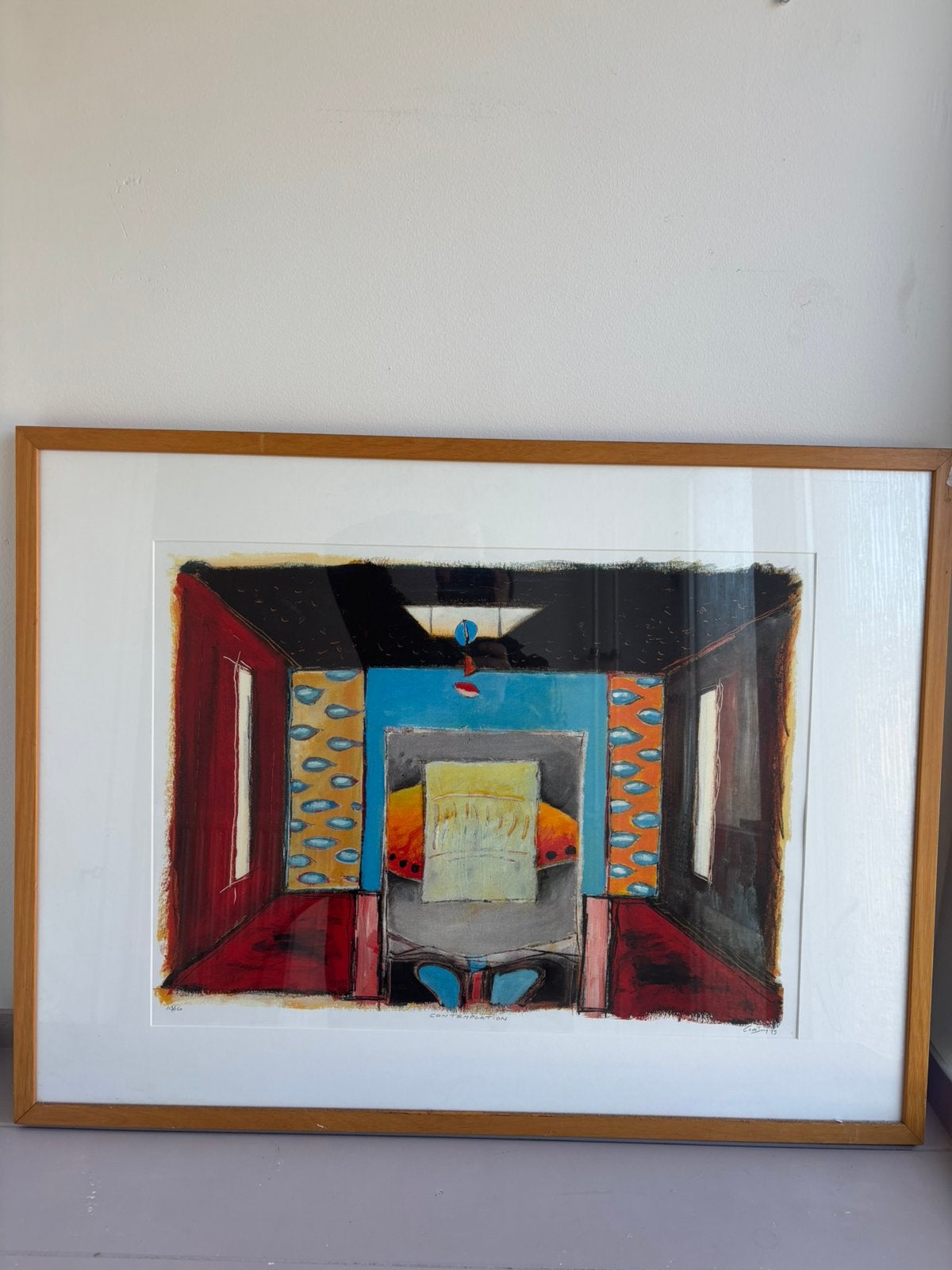 Cor de jong grafiek schilderij, Antiek en Kunst, Kunst | Schilderijen | Abstract, Ophalen of Verzenden