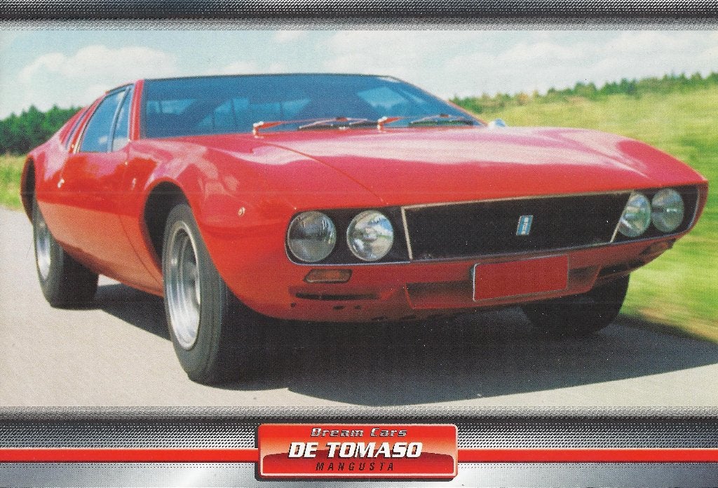 Ma579 foto dream cars de tomaso mangusta -, Foto, Ophalen of Verzenden, Zo goed als nieuw, Voor 1940