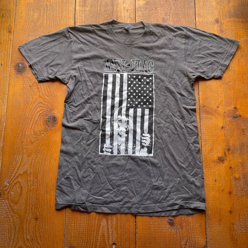 Anti-Flag "No One Is Free" T-Shirt - Grijs - Maat L A-169, Maat 52/54 (L), Verzenden, American Apparel, Anti-Flag