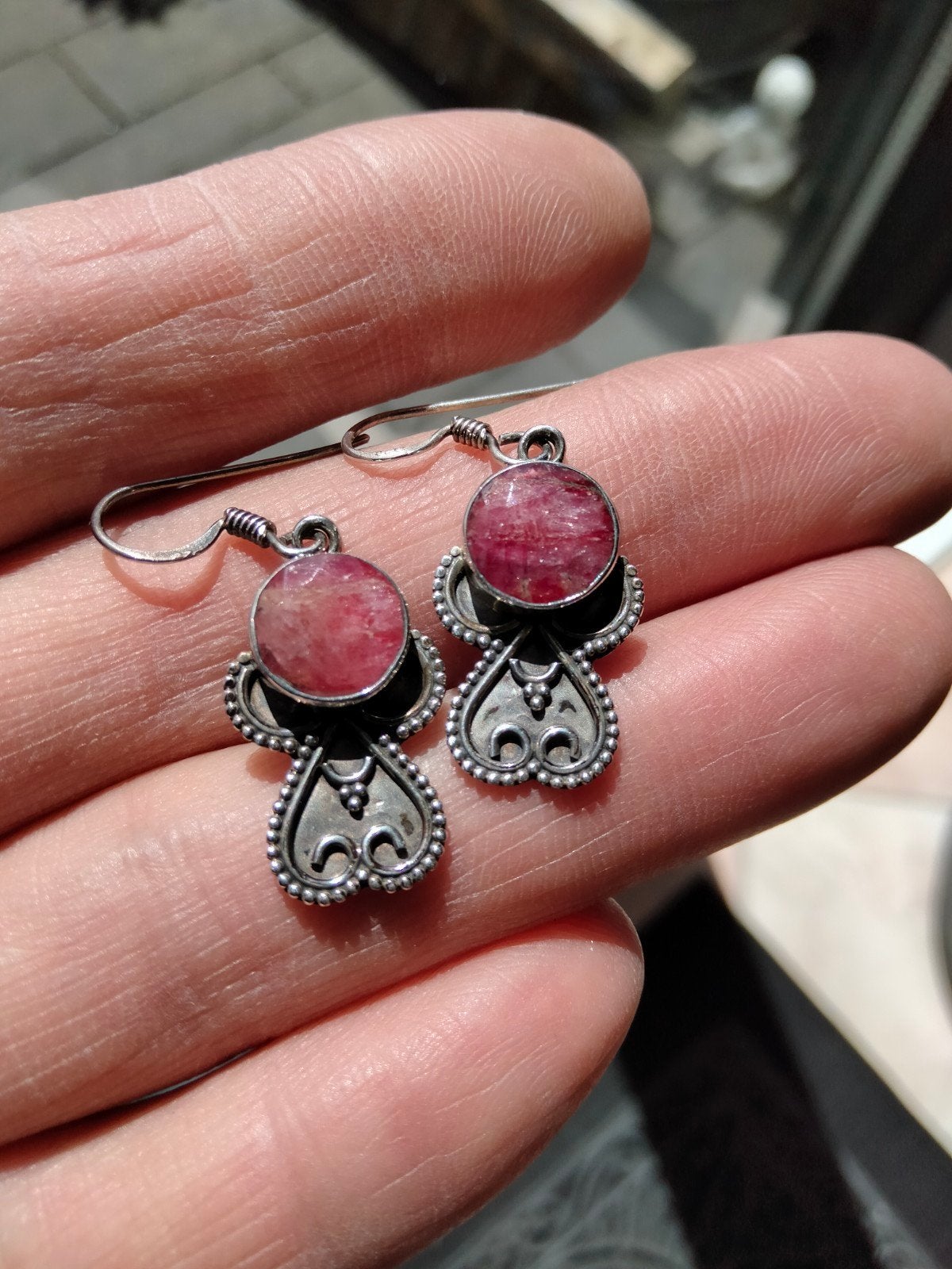 Robijn oorbellen, Sieraden, Tassen en Uiterlijk, Oorbellen, Hangers, Verzenden, Nieuw, Rood