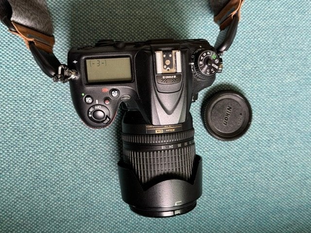 Nikon spiegelreflex D7200 - weinig clicks plus lenzen, Ophalen, Gebruikt, Spiegelreflex, Lensdop