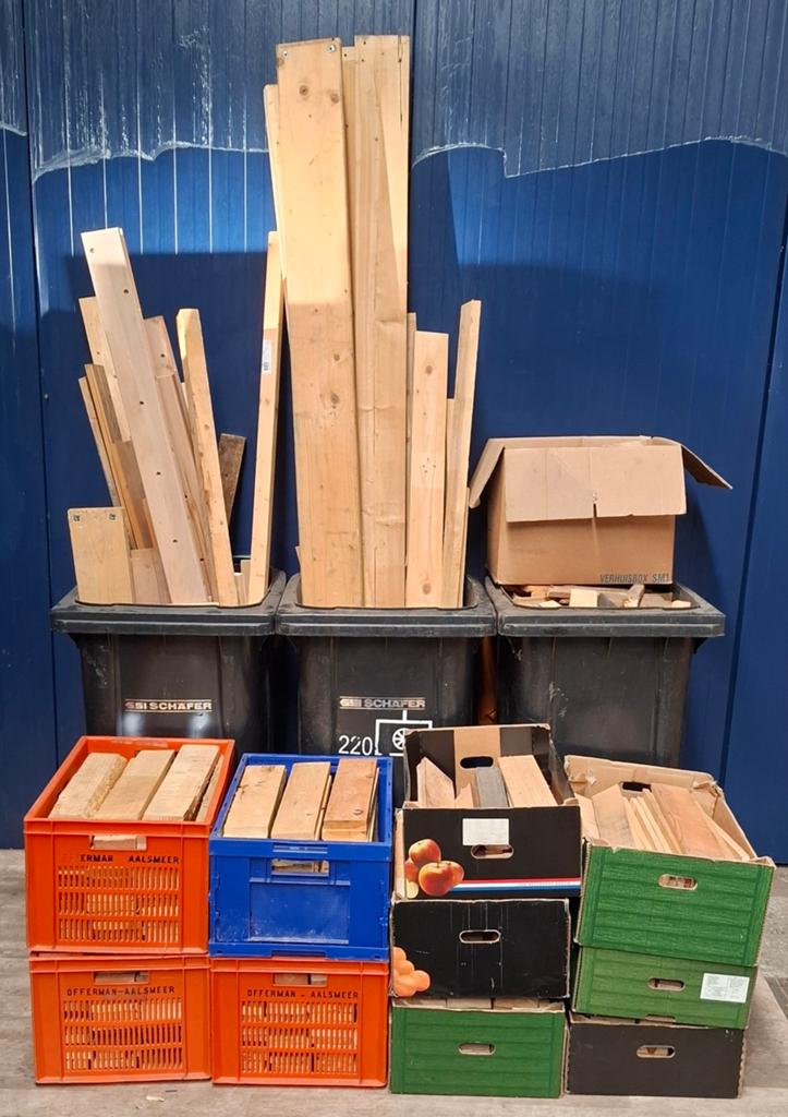 Ca. 1,5m3 open haard hout, brandhout gedroogd, Tuin en Terras, Minder dan 3 m³, Ophalen, Overige houtsoorten, Blokken