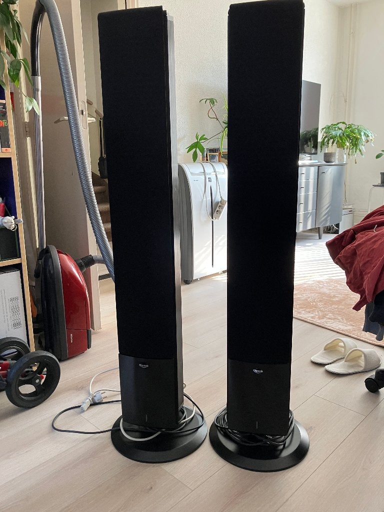 Klipsch XF-48 actieve speakers (Eindhoven), Vloerstaande luidspreker, Gebruikt, 120 tot 150 watt, Ophalen