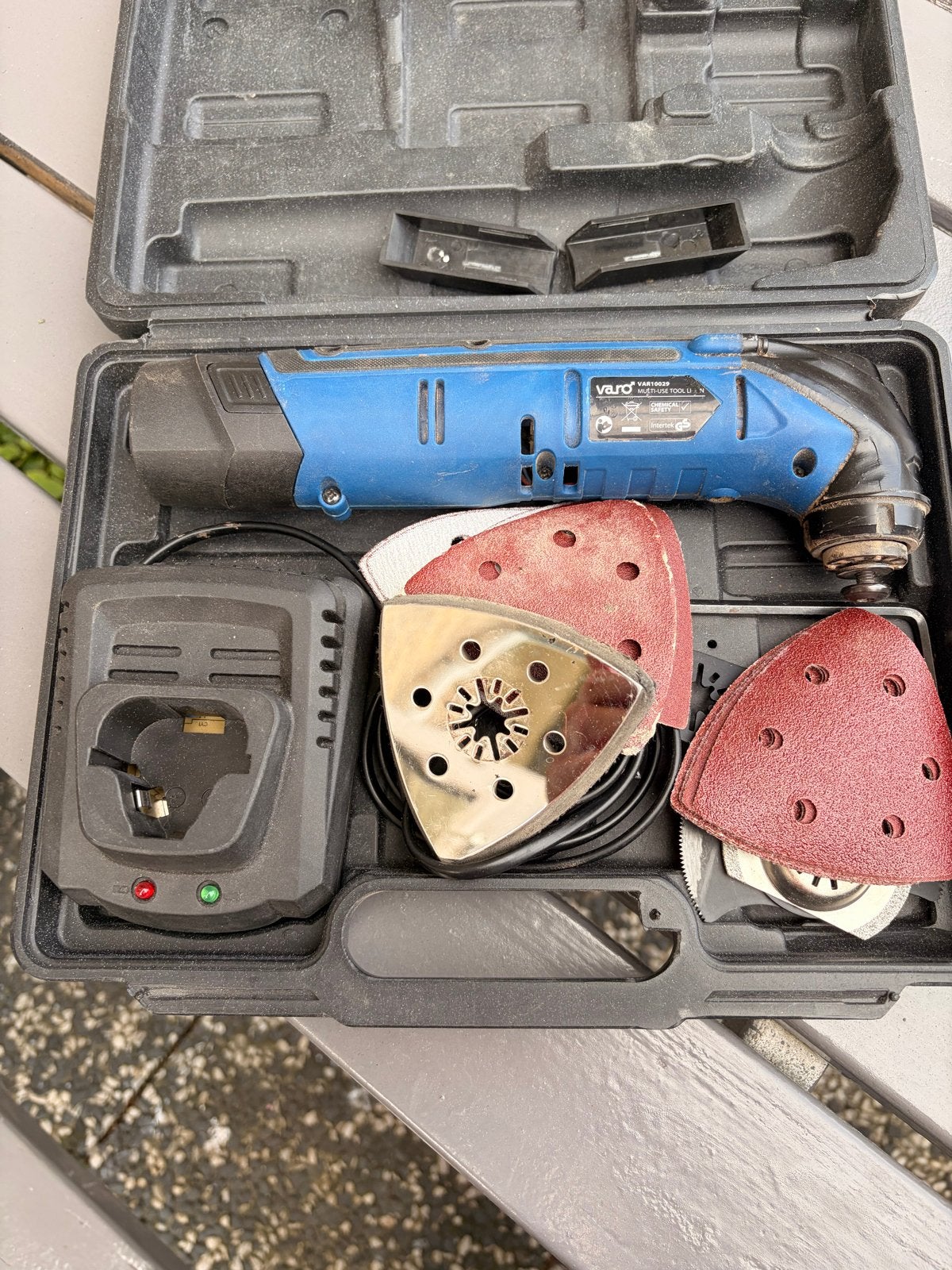 Schuurmachine Multi-Use Li-ion met accessoires en koffer, Ophalen of Verzenden, Gebruikt, Minder dan 600 watt, Overige typen